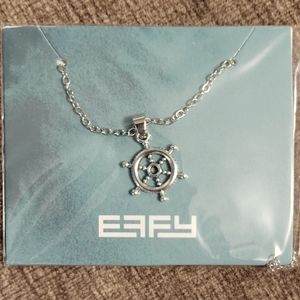 Effy Silver Ship Wheel Necklace